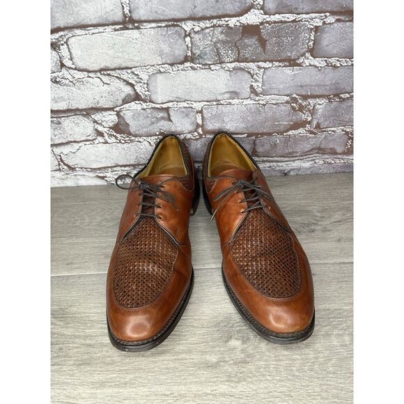 Allen Edmonds Norfolk Woven Brown Leather Oxfords Dress Shoes Men Sz 11.5D US/45 - Picture 2 of 16